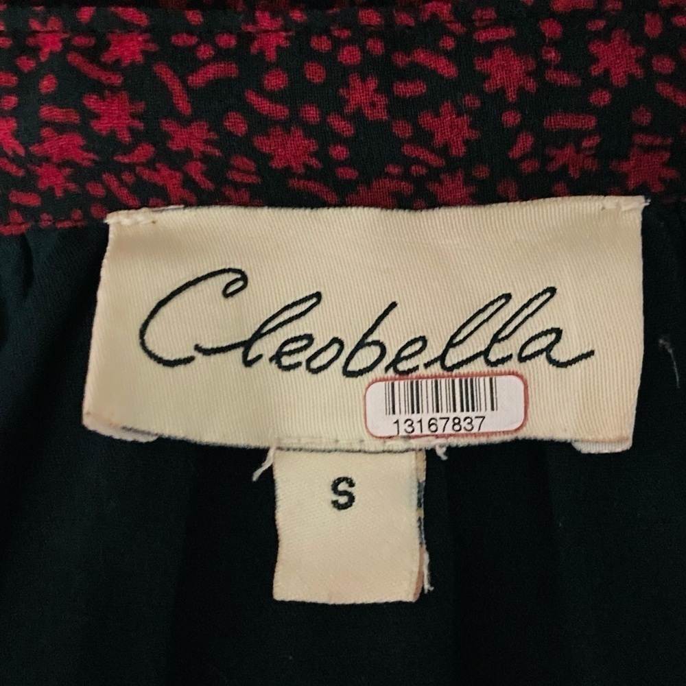 Cleobella red and black floral “Kelly” button front mini dress. Size Small. - Picture 10 of 12